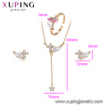 64485 Xuping moda jóias de ouro cruz conjunto de jóias corpo preço direto da fábrica China atacado